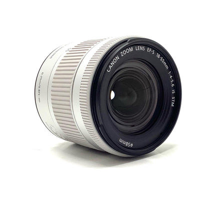 【全額返金保証】【最速発送】Canon EF-S18-55mm F4-5.6 IS STM [シルバー] 美品 動作確認済