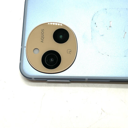 【最速発送】 AQUOS sense9 128GB ブルー系 au SIMフリー SHG14 白ロム【難有】