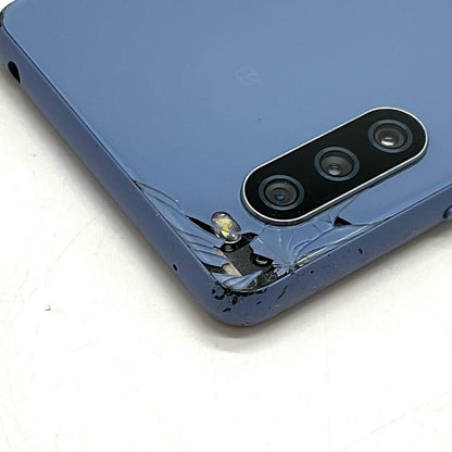 【最速発送】 Xperia 10 III 128GB ブルー系 au SOG04 白ロム【難有】
