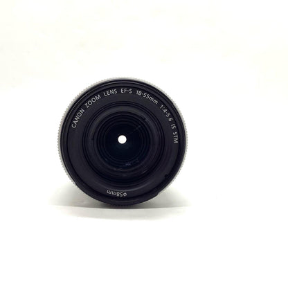 【全額返金保証】【最速発送】Canon EF-S18-55mm F4-5.6 IS STM [シルバー] 美品 動作確認済