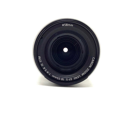 【全額返金保証】【最速発送】Canon EF-S18-55mm F4-5.6 IS STM [シルバー] 美品 動作確認済