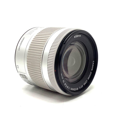 【全額返金保証】【最速発送】Canon EF-S18-55mm F4-5.6 IS STM [シルバー] 美品 動作確認済