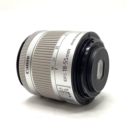 【全額返金保証】【最速発送】Canon EF-S18-55mm F4-5.6 IS STM [シルバー] 美品 動作確認済