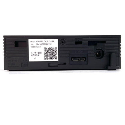 【全額返金保証】【最速発送】BUFFALO HD-NRLD4.0U3-BA 美品 動作確認済