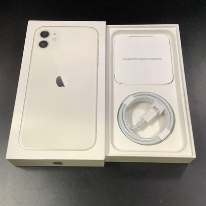【全額返金保証】【最速発送】Apple iPhone iPhone 11 128GB ホワイト SIMフリー 白ロム 動作確認済 79%