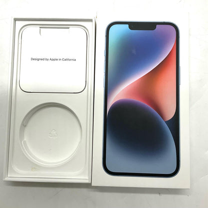 【全額返金保証】【最速発送】Apple iPhone iPhone 14 128GB ブルー SIMフリー 白ロム 美品 動作確認済 89%