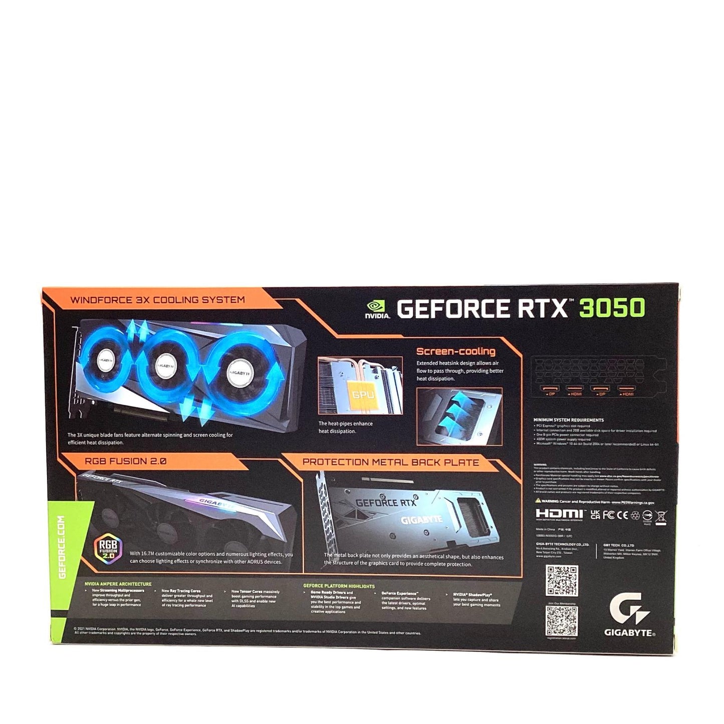 【全額返金保証】【最速発送】GIGABYTE グラフィックボード GV-N3050GAMING　OC-8GD 超美品 動作確認済