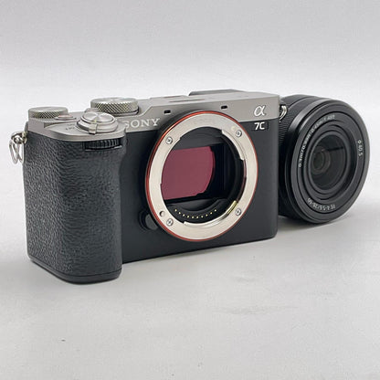 【全額返金保証】【最速発送】Sony デジタル一眼 α7C II ILCE-7CM2L ズームレンズキット シルバー 美品 動作確認済