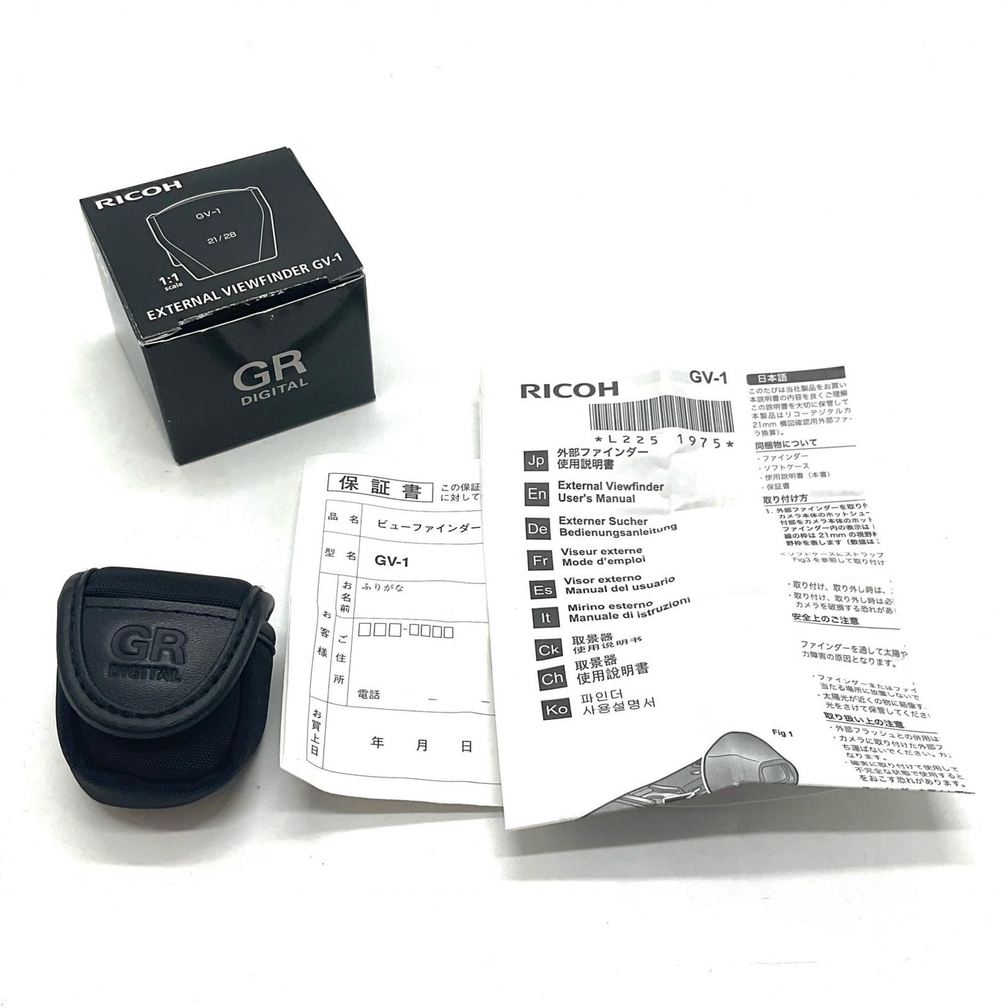【全額返金保証】【最速発送】RICOH 外部ファインダー GV-1 美品 動作確認済