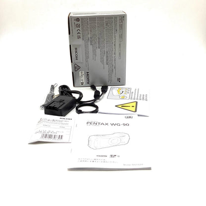 【全額返金保証】【最速発送】PENTAX コンパクトデジタルカメラ WG-90 ブラック 超美品 動作確認済