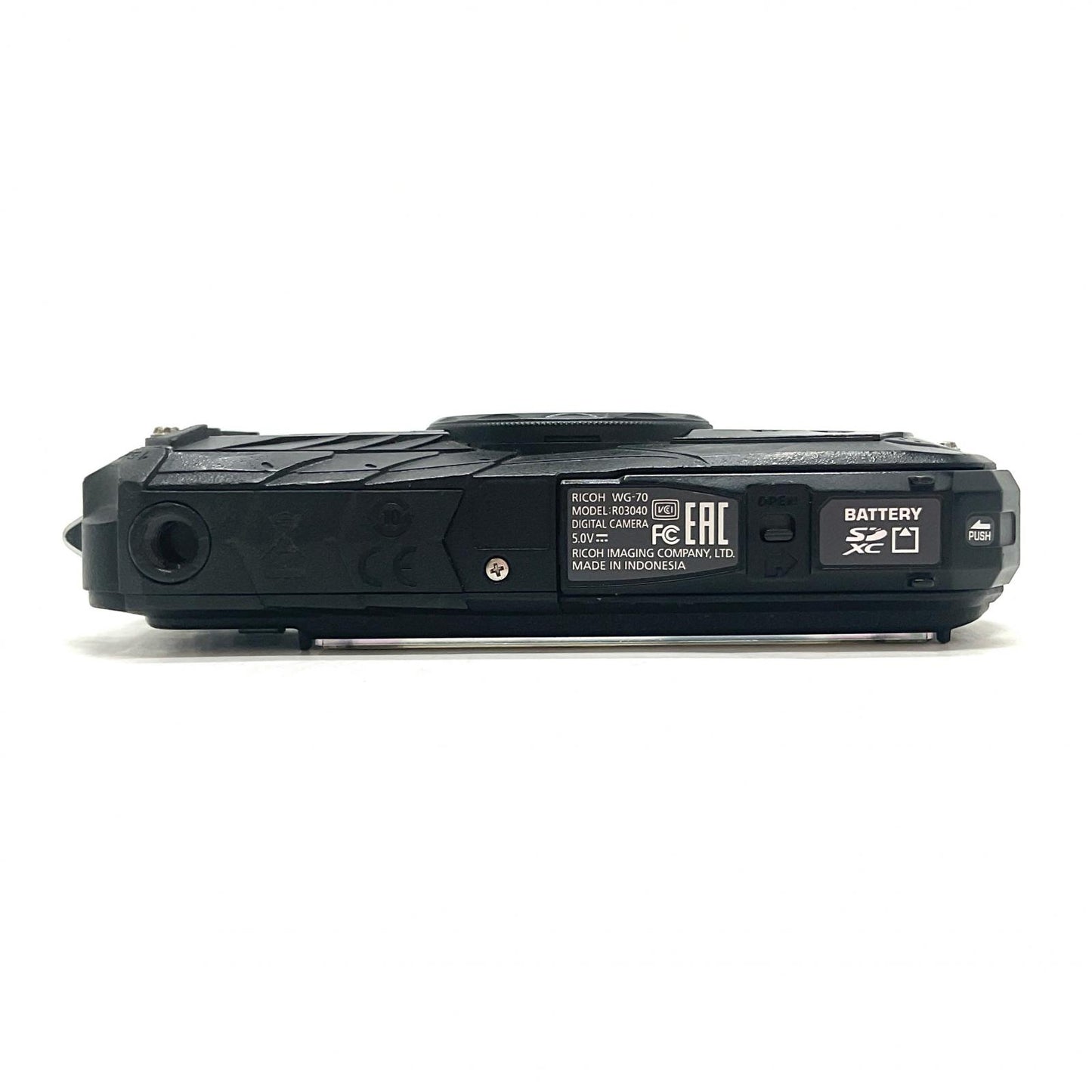 【全額返金保証】【最速発送】RICOH コンパクトデジタルカメラ WG-70 ブラック 動作確認済