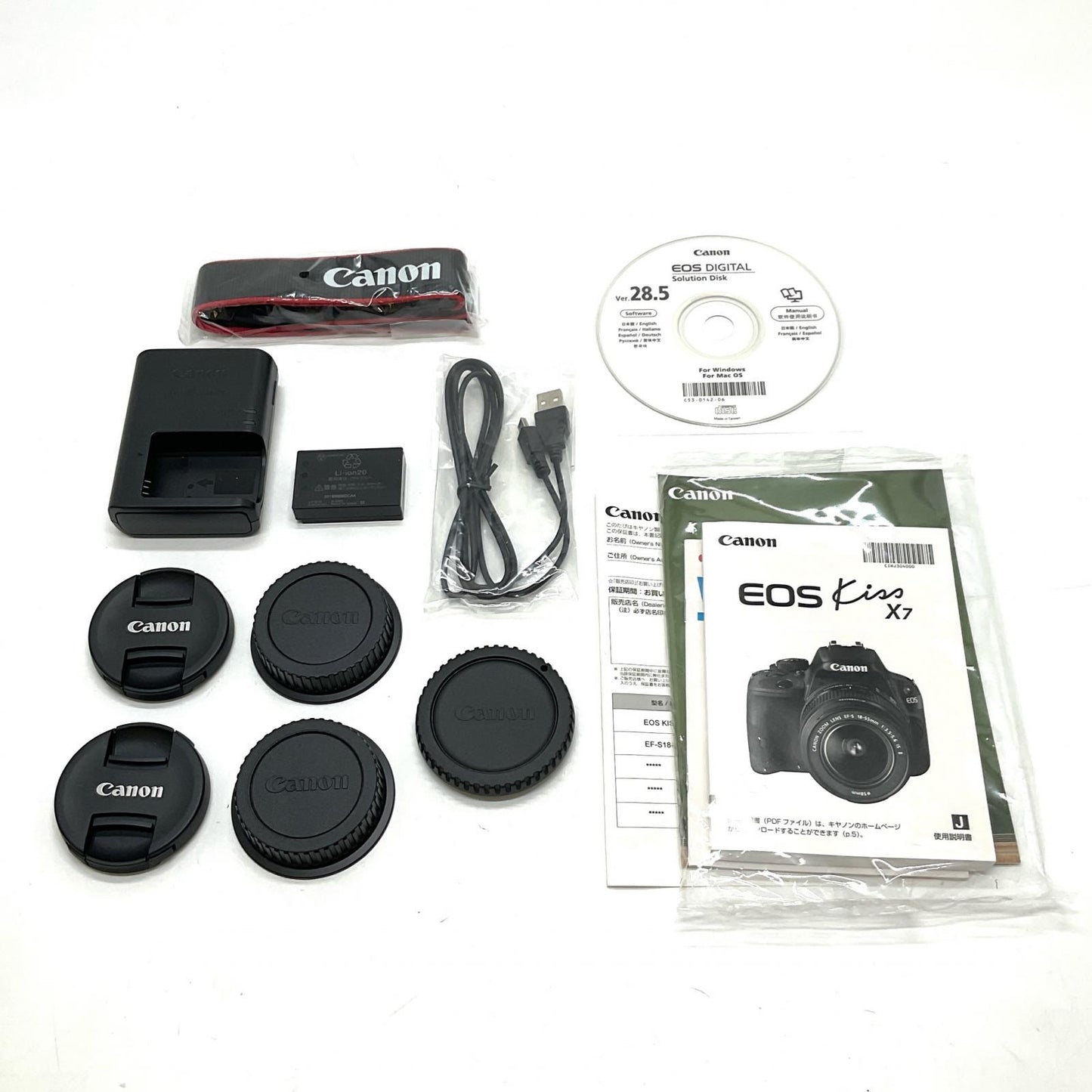 【全額返金保証】【最速発送】Canon デジタル一眼 EOS Kiss X7 ダブルズームキット 美品 動作確認済