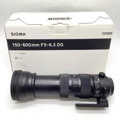 【全額返金保証】【最速発送】SIGMA 150-600mm F5-6.3 DG OS HSM Sports Canon EFマウント用 美品 動作確認済