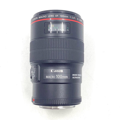 【全額返金保証】【最速発送】Canon EF100mm F2.8L マクロ IS USM 美品 動作確認済