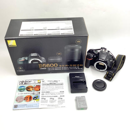 【全額返金保証】【最速発送】Nikon デジタル一眼 D5600 ボディ ブラック 美品 動作確認済