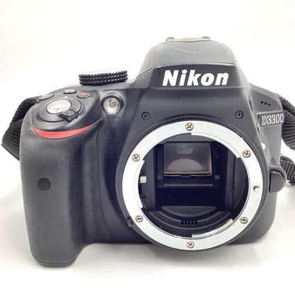 【全額返金保証】【最速発送】Nikon デジタル一眼 D3300 ボディ ブラック 美品 動作確認済