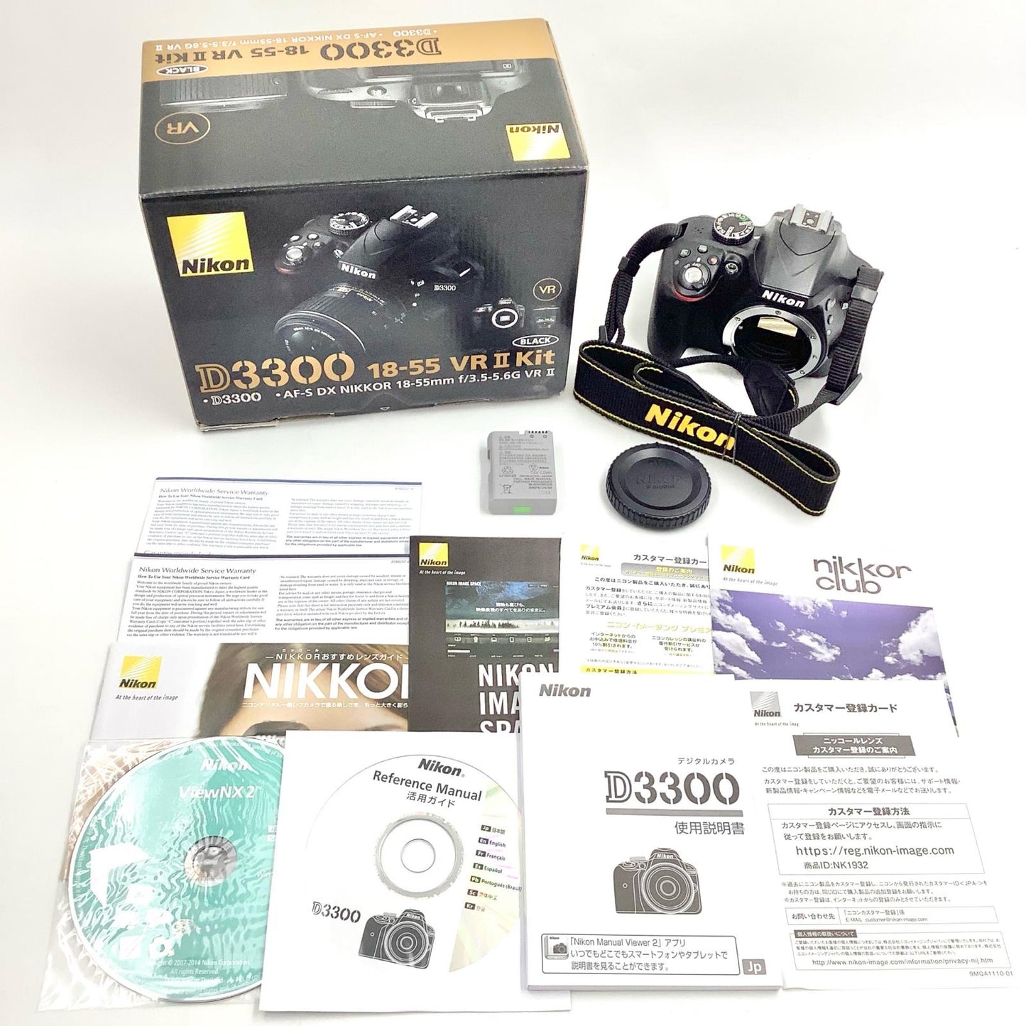 【全額返金保証】【最速発送】Nikon デジタル一眼 D3300 ボディ ブラック 美品 動作確認済