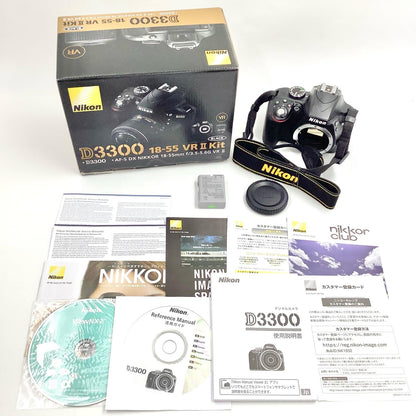 【全額返金保証】【最速発送】Nikon デジタル一眼 D3300 ボディ ブラック 美品 動作確認済