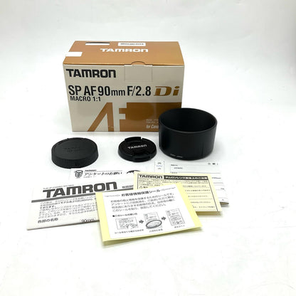 【全額返金保証】【最速発送】TAMRON SP AF90mm F/2.8 Di MACRO 1:1 (Model272E) (ｷﾔﾉﾝ用) 美品 動作確認済