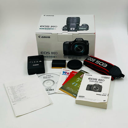 【全額返金保証】【最速発送】Canon デジタル一眼 EOS 80D ブラック 美品 動作確認済