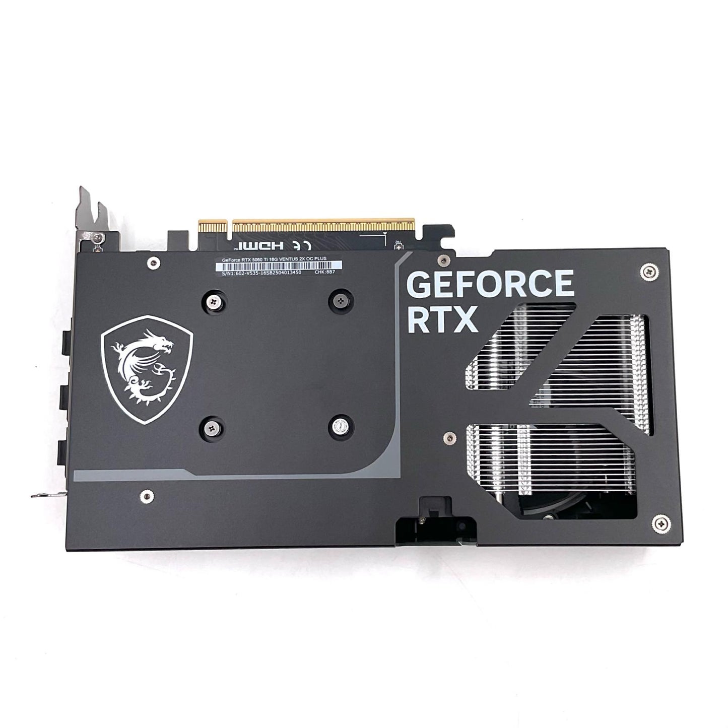 【全額返金保証】【最速発送】MSI グラフィックボード GeForce RTX 5060 Ti 16G VENTUS 2X OC PLUS 超美品 動作確認済