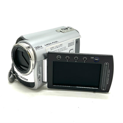 【全額返金保証】【最速発送】Victor JVC Victor JVC Everio GZ-MG330 シルバー 美品 動作確認済