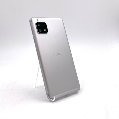 【全額返金保証】【最速発送】SHARP AQUOS sense4 basic 64GB シルバー Softbank A003SH 白ロム 動作確認済