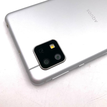 【全額返金保証】【最速発送】SHARP AQUOS sense4 basic 64GB シルバー Softbank A003SH 白ロム 動作確認済