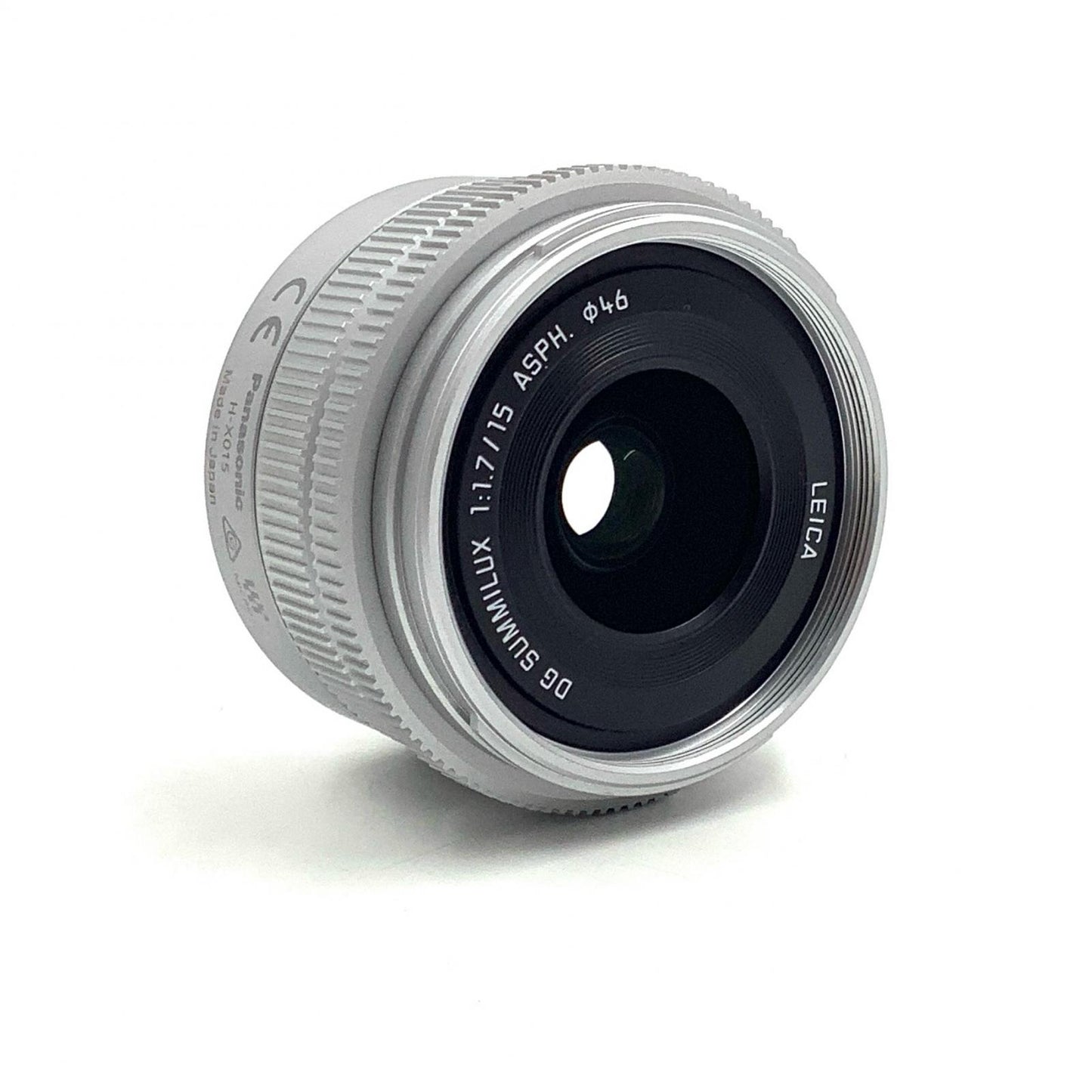 【全額返金保証】【最速発送】Panasonic LEICA DG SUMMILUX 15mm/F1.7 ASPH. H-X015-S [シルバー] 美品 動作確認済