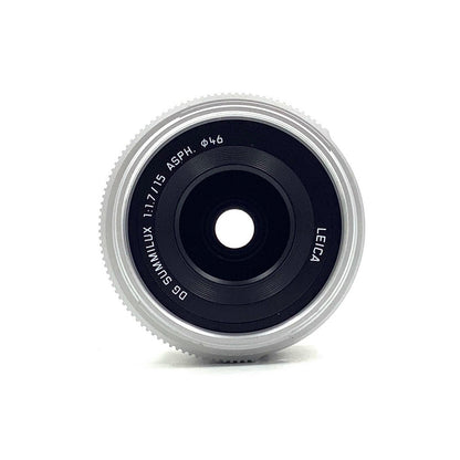 【全額返金保証】【最速発送】Panasonic LEICA DG SUMMILUX 15mm/F1.7 ASPH. H-X015-S [シルバー] 美品 動作確認済