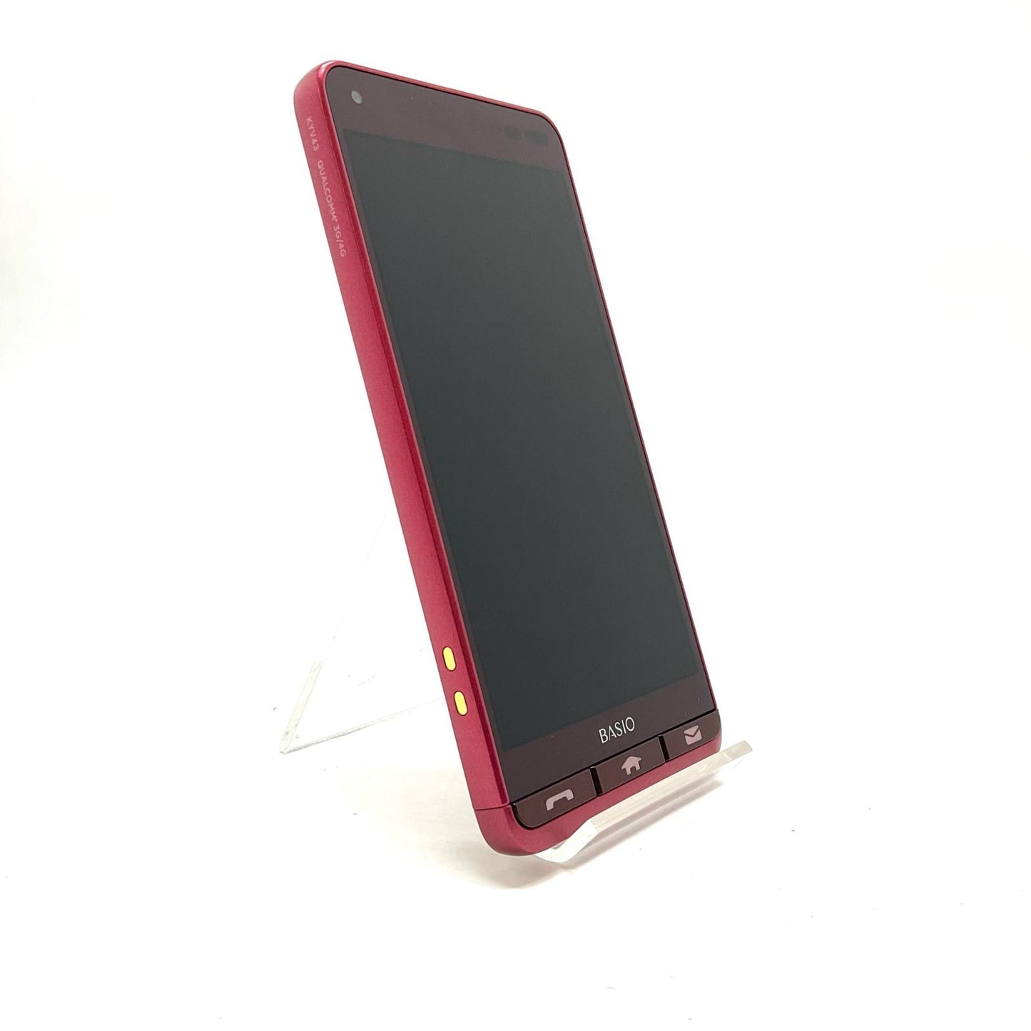 【全額返金保証】【最速発送】京セラ BASIO 3 32GB レッド au KYV43 白ロム 動作確認済