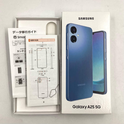 【全額返金保証】【最速発送】SAMSUNG Galaxy A25 5G 64GB ブルー au SCG33 白ロム 美品 動作確認済