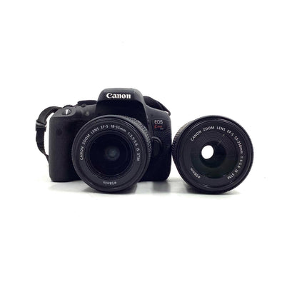 【全額返金保証】【最速発送】Canon デジタル一眼 EOS Kiss X8i ダブルズームキット ブラック 美品 動作確認済
