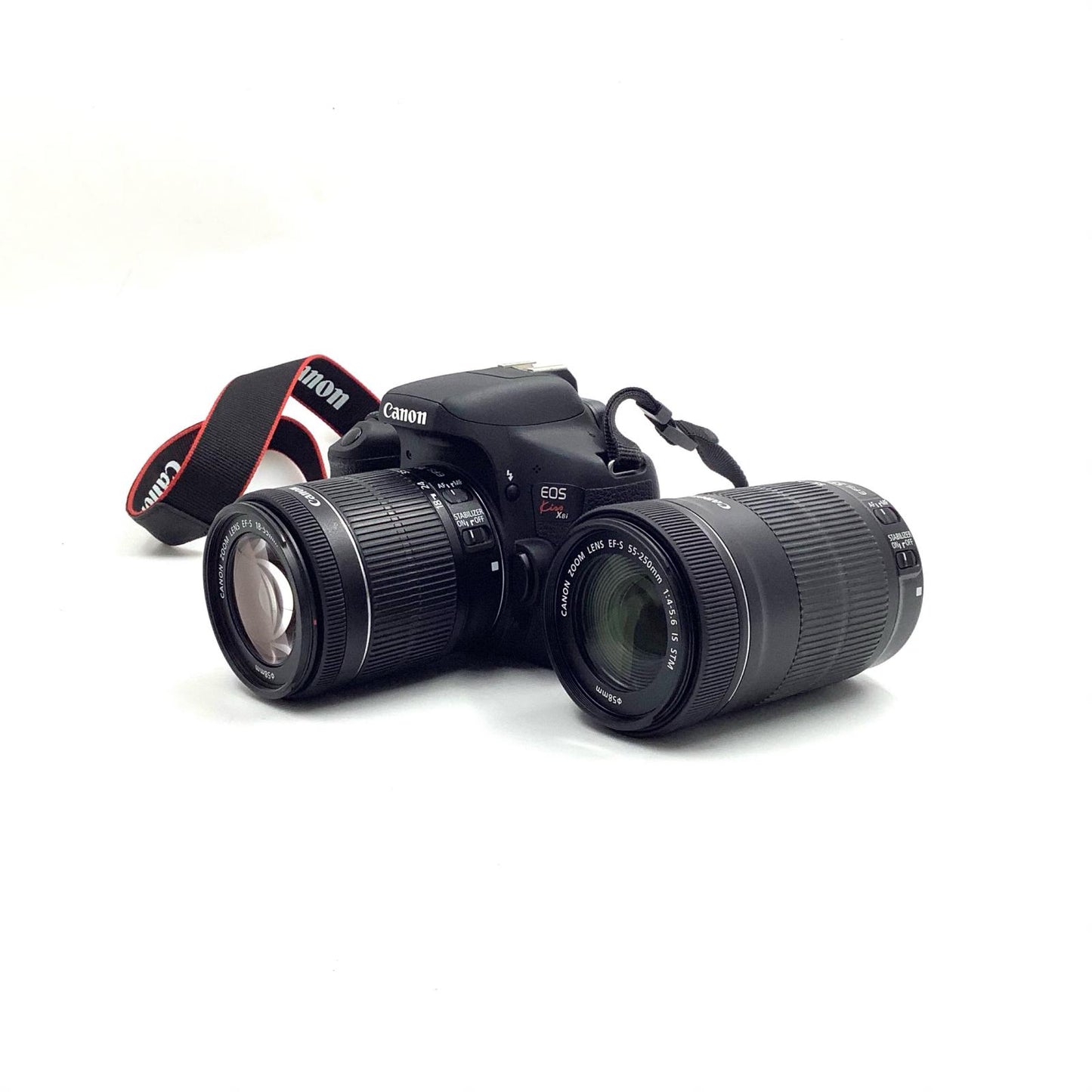 【全額返金保証】【最速発送】Canon デジタル一眼 EOS Kiss X8i ダブルズームキット ブラック 美品 動作確認済