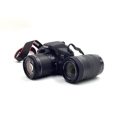 【全額返金保証】【最速発送】Canon デジタル一眼 EOS Kiss X8i ダブルズームキット ブラック 美品 動作確認済