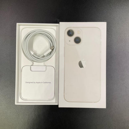 【全額返金保証】【最速発送】Apple iPhone iPhone 13 mini 128GB スターライト au SIMフリー 白ロム 美品 動作確認済 80%