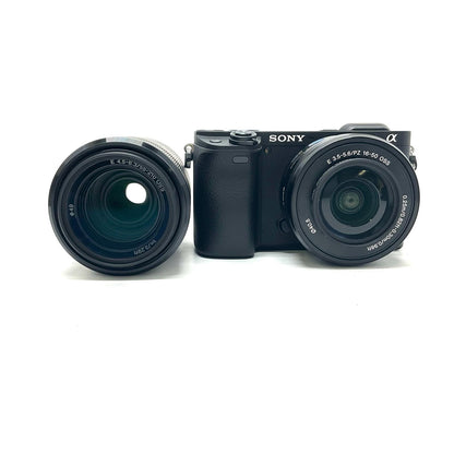 【全額返金保証】【最速発送】Sony デジタル一眼 α6400 ILCE-6400Y ダブルズームレンズキット ブラック 美品 動作確認済