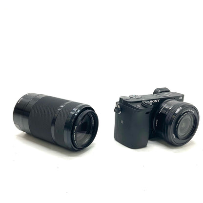 【全額返金保証】【最速発送】Sony デジタル一眼 α6400 ILCE-6400Y ダブルズームレンズキット ブラック 美品 動作確認済