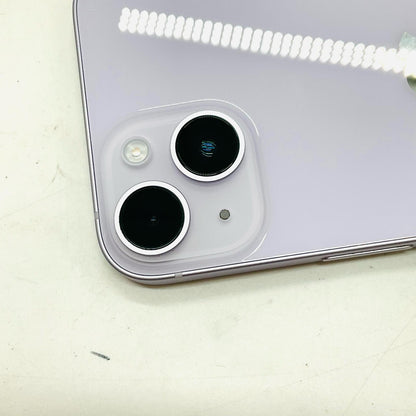 【全額返金保証】【最速発送】Apple iPhone iPhone 14 128GB パープル au SIMフリー 白ロム 動作確認済 70%