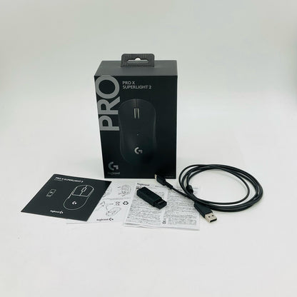 【全額返金保証】【最速発送】Logicool PRO X SUPERLIGHT 2 G-PPD-004WL-BK 美品 動作確認済
