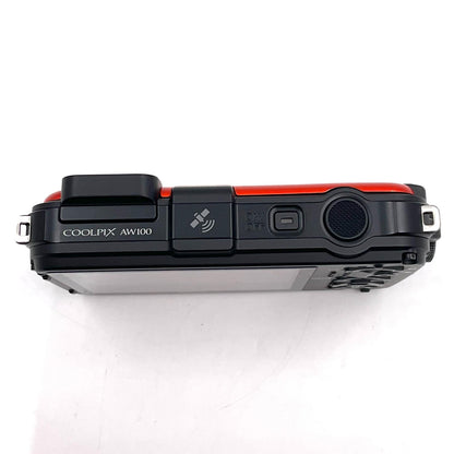 【全額返金保証】【最速発送】Nikon コンパクトデジタルカメラ COOLPIX AW100 美品 動作確認済