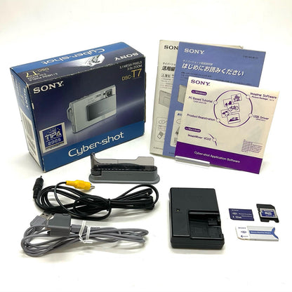 【全額返金保証】【最速発送】Sony コンパクトデジタルカメラ DSC-T7 美品 動作確認済