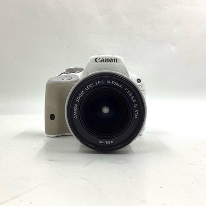 【全額返金保証】【最速発送】Canon デジタル一眼 EOS KISS X7 EF-S18-55 IS STM レンズキット ホワイト 美品 動作確認済