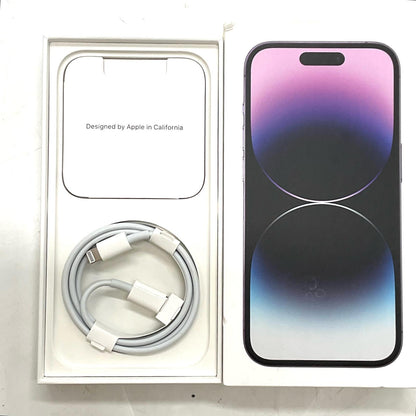 【最速発送】Apple iPhone iPhone 14 Pro 256GB ディープパープル SIMフリー 白ロム【難有】 94%