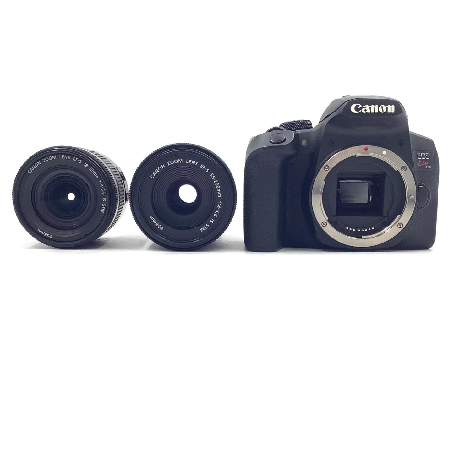【全額返金保証】【最速発送】Canon デジタル一眼 EOS Kiss X10i ダブルズームキット ブラック 美品 動作確認済