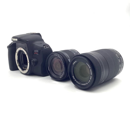 【全額返金保証】【最速発送】Canon デジタル一眼 EOS Kiss X10i ダブルズームキット ブラック 美品 動作確認済