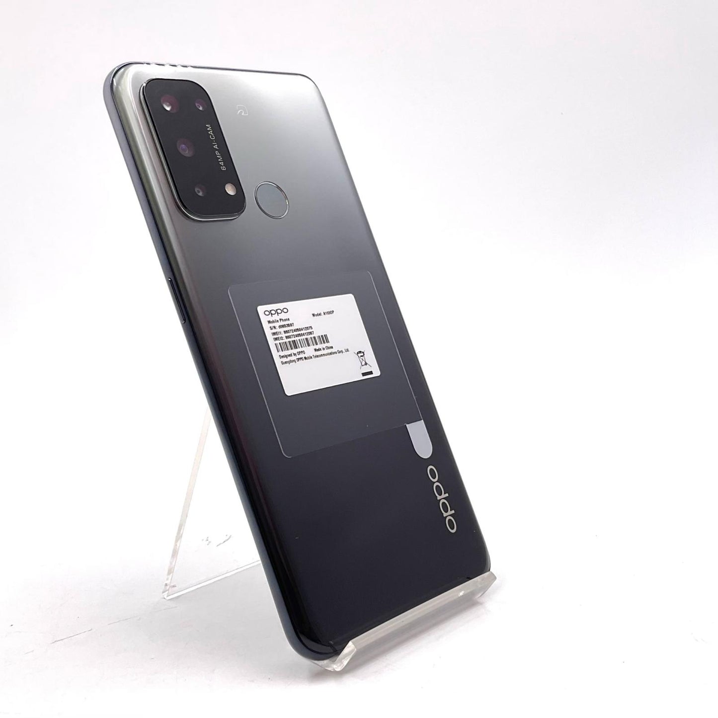 【全額返金保証】【最速発送】OPPO Reno 5 A 128GB シルバーブラック Softbank A103OP 白ロム 超美品 動作確認済
