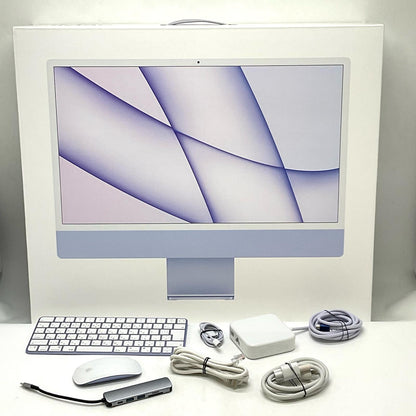 【全額返金保証】【最速発送】Apple iMac 24インチ Apple M1 8GB 1TB パープル 美品 動作確認済