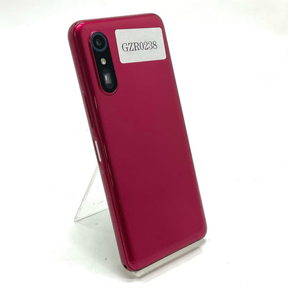 【最速発送】 らくらくスマートフォン Lite 64GB レッド系 au SIMフリー MR01 白ロム【難有】