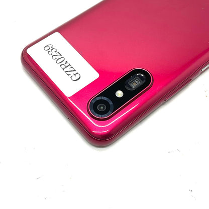 【最速発送】 らくらくスマートフォン Lite 64GB レッド系 au SIMフリー MR01 白ロム【難有】